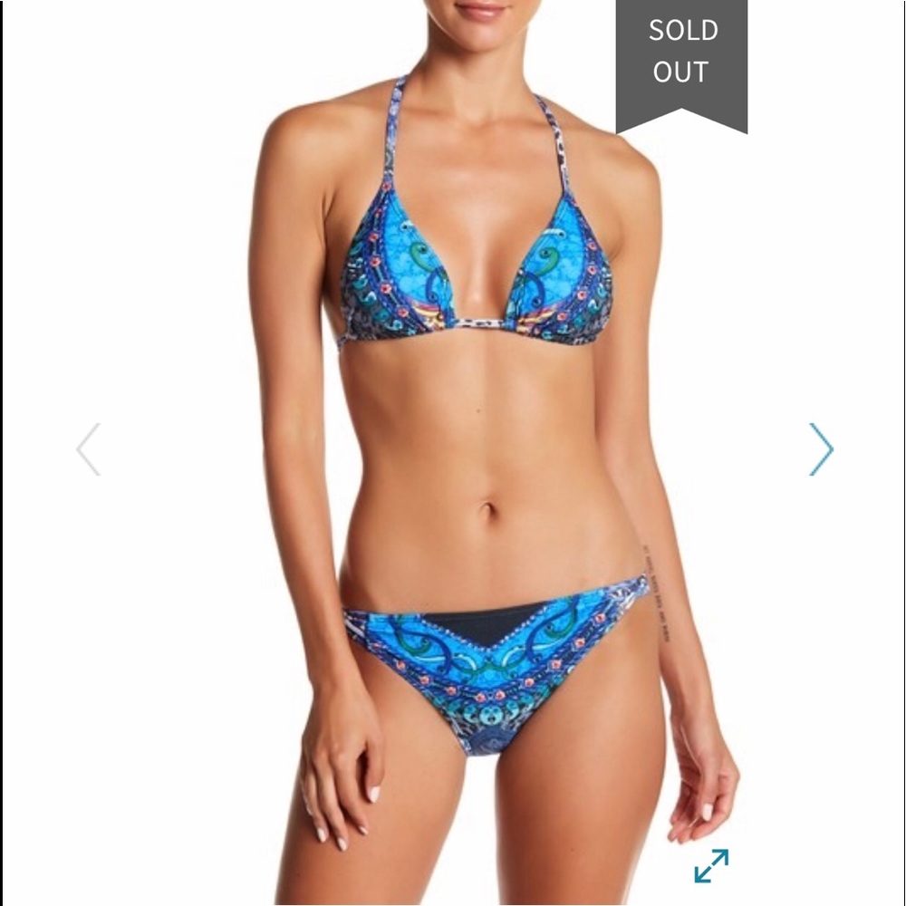 NWT La Moda 2pc Embellished Triangle Bikini Set